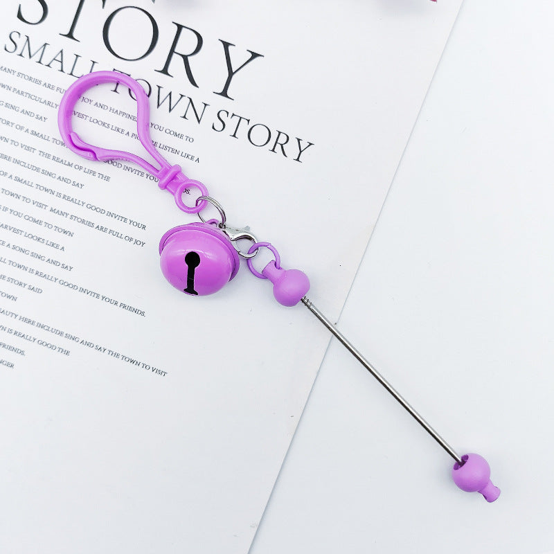 Wholesale DIY Cute Accessories Bell Handmade Bead Colored Keychains